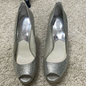 Michael Kors silver heels